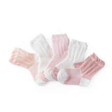 2020 Wholesale summer cotton pink princess baby girls slouch socks